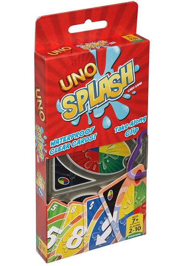 UNO Splash Card Game waterproof game card