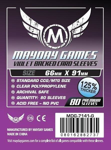 Purple Matte Card Sleeves 63.5x88mm Mayday Games Purple Backed Card Sleeves