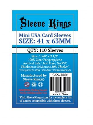 卡牌保護套 Sleeve Kings Mini USA Card Sleeves 41mm x 63mm x 110