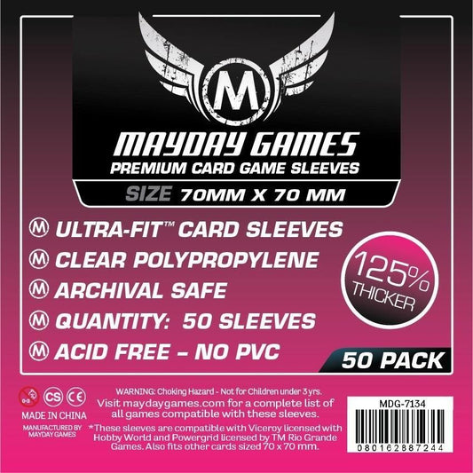 Mayday Games Card Sleeves 70mm x 70mm x 100